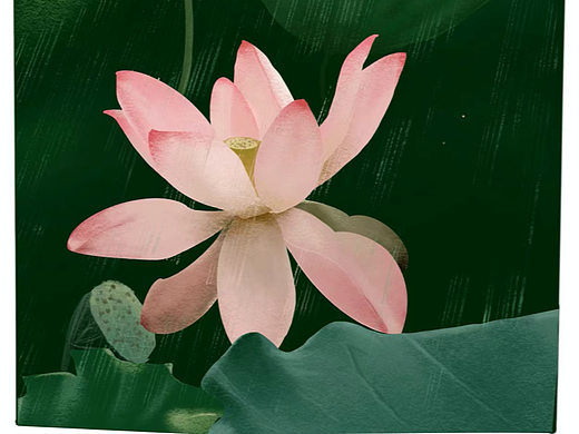 百图斩15-粉色荷花（个人主页-ZNjAyOTc2MzY=） - 创作习作 - 站酷设计师春月廿二_陈太太原创素材 - 站酷ZCOOL