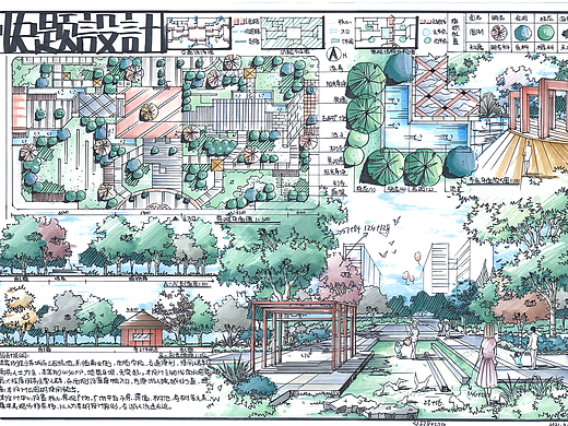 环境艺术设计-园林景观快题