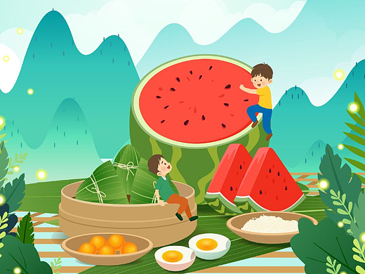 端午节插画系列第二组