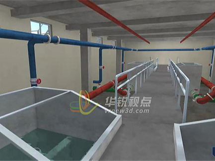 小区污水处理设备3d模拟仿真系统方便对外展示和宣传-深圳华锐视点