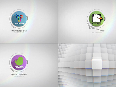 AE模板|简洁动态企业标志LOGO演绎动画片头