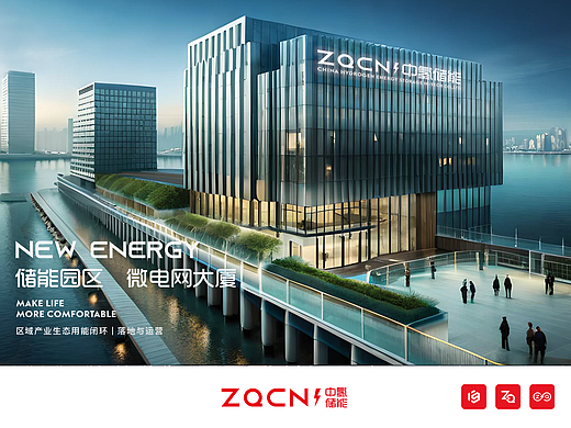 中氢储能·新能源产业商业海报