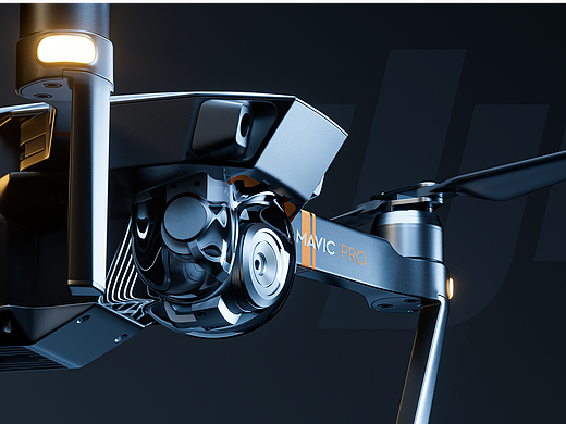 DJI Mavic Pro无人机渲染