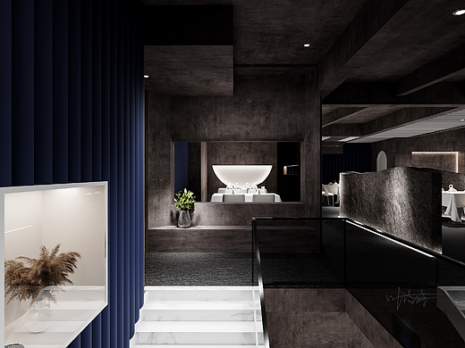 餐饮空间|暗黑系西餐厅设计·邂逅美感滋味