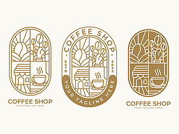 【素材】咖啡店合集logo标志AI矢量格式