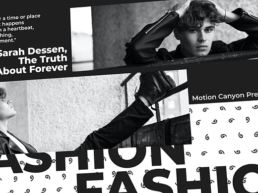 AE模板 | 黑白酷炫时尚模特造型场景标题宣传预告片