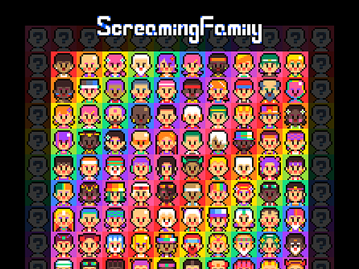 【纸船】像素画——Screaming Family尖叫家族系列头像