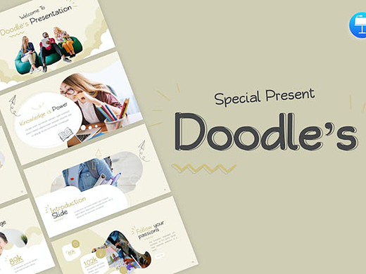 创意精美手绘卡通风儿童教育培训主题国外KeyNote模板