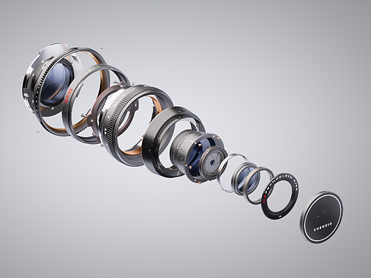 从零建模到渲染《C4D+octane》-单反镜头拆分