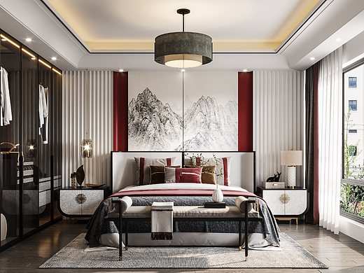 新中式卧室