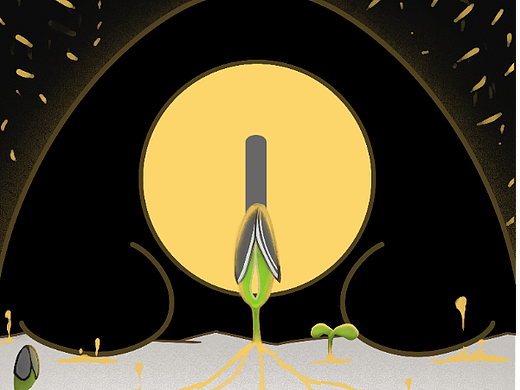 芽（个人主页-ZNjU3NTE2Mjg=） - 艺术插画 - 站酷设计师阿雨阿露原创素材 - 站酷ZCOOL