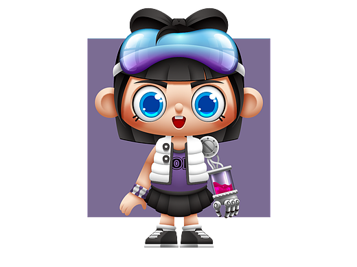 IP設(shè)計(jì)丨機(jī)械手臂女孩（個(gè)人主頁-ZNjAyOTg1NzY=） - IP形象 - 站酷設(shè)計(jì)師裝睡兔原創(chuàng)素材 - 站酷ZCOOL