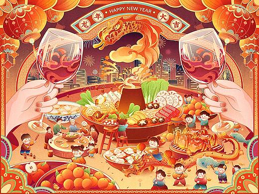 龙年新春贺岁图