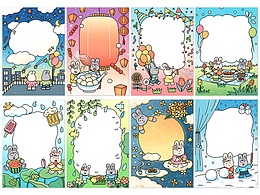 2023年兔年日历插画