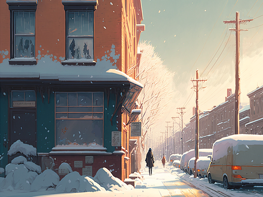 冬天的雪景