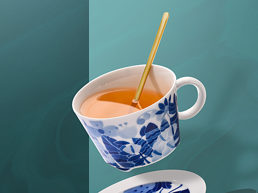 青花马克杯