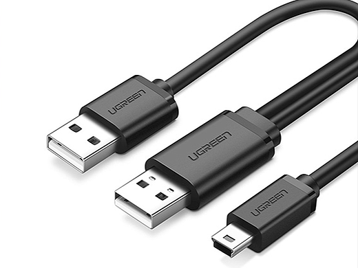 mini双USB供电数据线-数据线