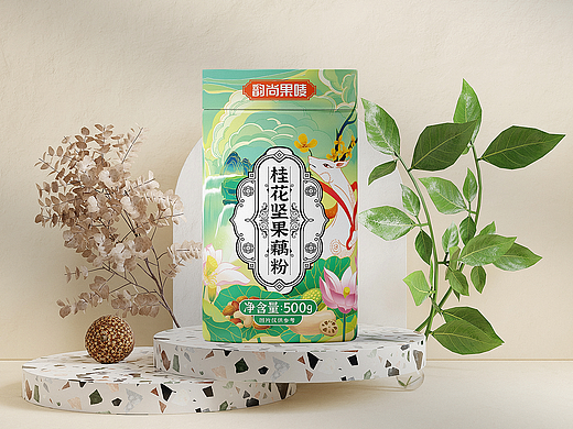 桂花坚果-藕粉包装设计