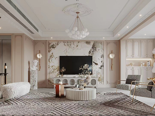 法式风|整体以低饱和度的颜色和法式风格的花纹相融合