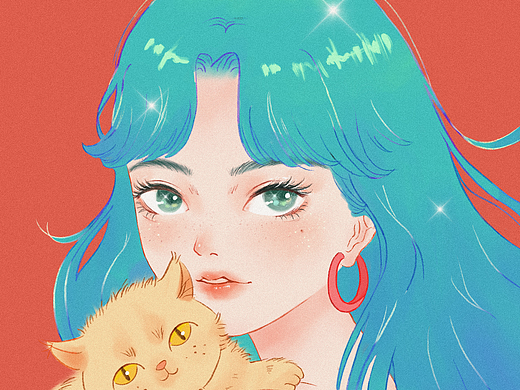 少女和猫