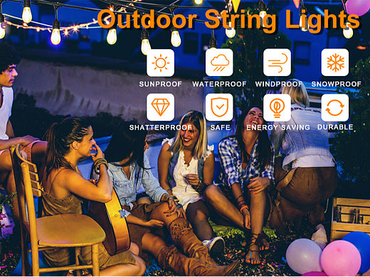 亚马逊  户外灯具 灯串