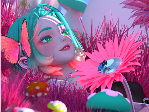 虚拟偶像菠菜萝卜--精灵女孩