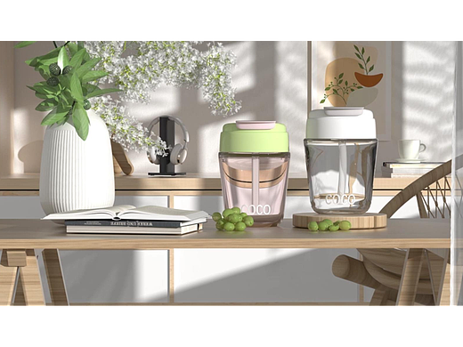 吸管杯C4D动画展示