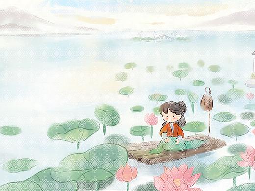 四季古诗——古风儿童插画