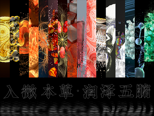 三维动态海报 | 入微本草·润泽五腑（个人主页-ZNjU1MDEwNTY=） - 海报 - 站酷设计师一心一原创素材 - 站酷ZCOOL