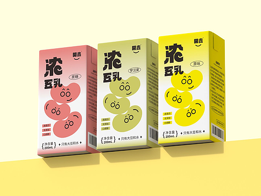 开鑫浓豆乳系列包装设计
