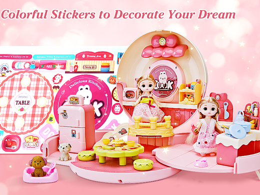 亚马逊儿童玩具包女童玩具包DIY主图A+拍摄场景合成