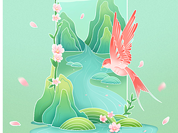 24節(jié)氣 海報 春分 驚蟄