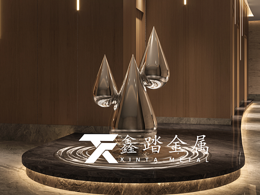 镜面不锈钢水滴雕塑