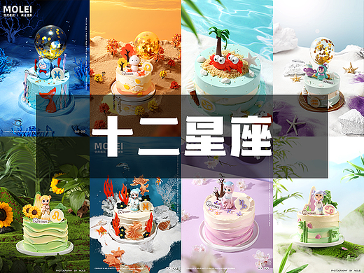 cakeboss十二星座蛋糕|生日|甜点|产品摄影-默雷