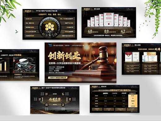 PPT模板  | 大学生互联网+创新创业比赛PPT模板。