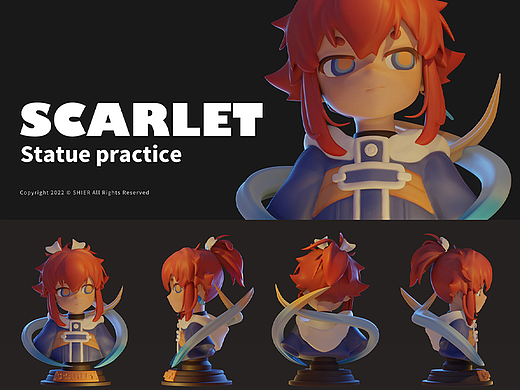 红马尾SCARLET｜胸像练习