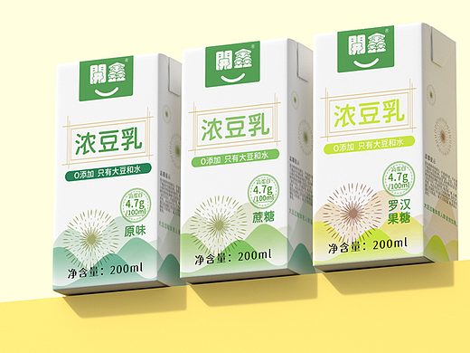 開鑫浓豆乳包装设计（个人主页-ZNjY2OTU4Mjg=） - 包装 - 站酷设计师慢慢实现2008原创素材 - 站酷ZCOOL