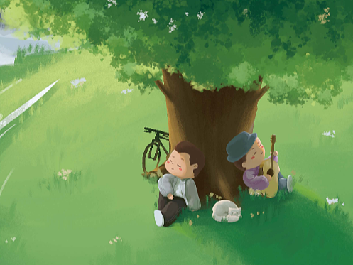 春天來(lái)了~唉嘿（個(gè)人主頁(yè)-ZNTkzMjQ5MTI=） - 繪本 - 站酷設(shè)計(jì)師吃瓜的劍豪兄原創(chuàng)素材 - 站酷ZCOOL