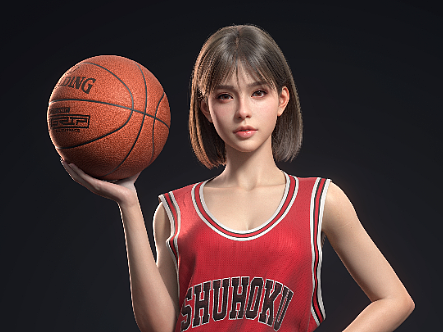 【3D建模】灌篮高手-晴子同人，要来一起打篮球么
