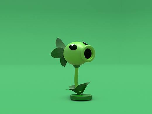 Blender臨摹練習(xí)記錄1-豌豆射手（個人主頁-ZNjczOTc1MzI=） - 動畫/影視 - 站酷設(shè)計(jì)師很接近太陽呢原創(chuàng)素材 - 站酷ZCOOL