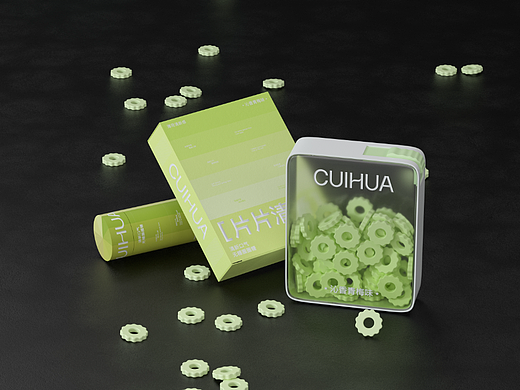 CUIHUA | 片片清新无糖圈圈糖包装设计