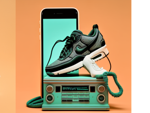ai作图-C4D质感 Nike广告海报