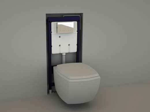 水箱马桶式安装动画