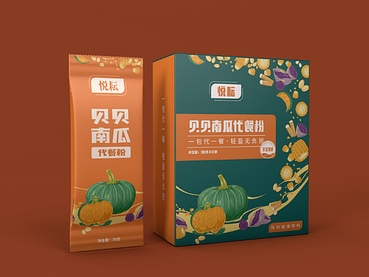 贝贝南瓜代餐粉包装设计