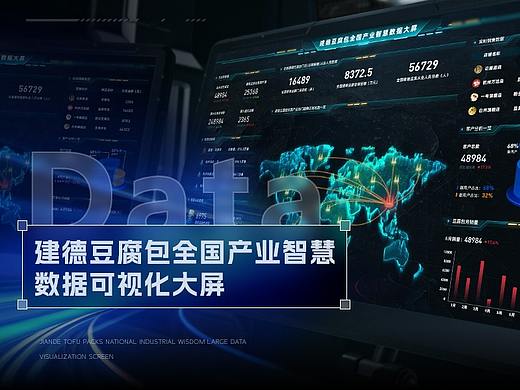 建德豆腐包全国产业智慧数据可视化大屏