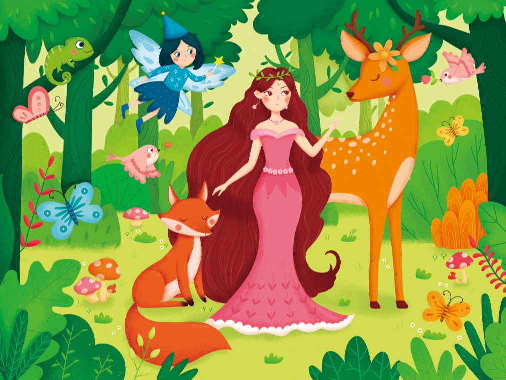 森林公主插画