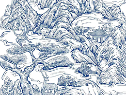 普洱茶包装插画