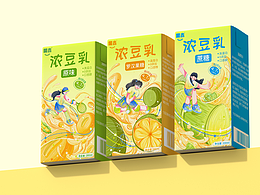 開鑫浓豆乳包装系列设计