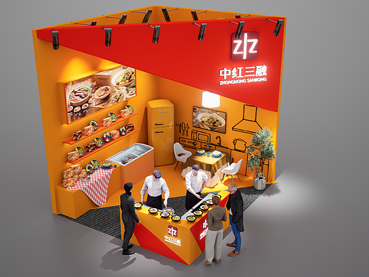 预制食品展展台设计