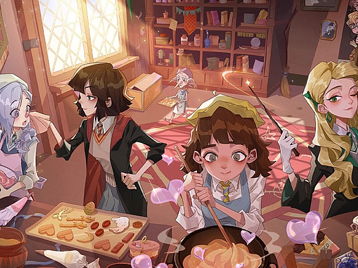 网易游戏-哈利波特 情人节特刊（个人主页-ZNTg1NzgxNjQ=） - 商业插画 - 站酷设计师Glen越原创素材 - 站酷ZCOOL